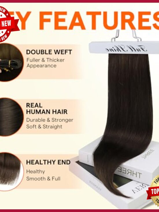 18 Inch Remy Human Hair Extensions 105g Double Weft Sew In main image 4